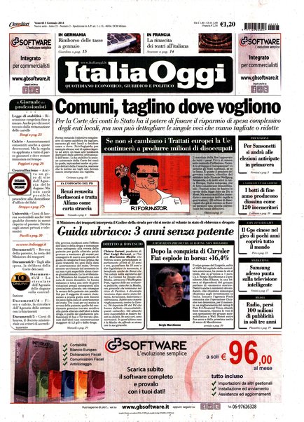 Italia oggi : quotidiano di economia finanza e politica